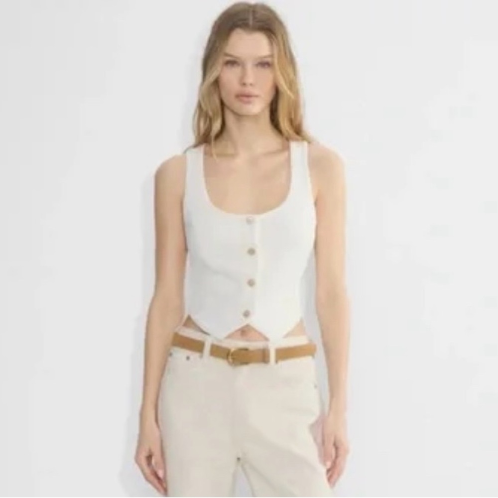 Aritzia Wilfred White Rocco Vest